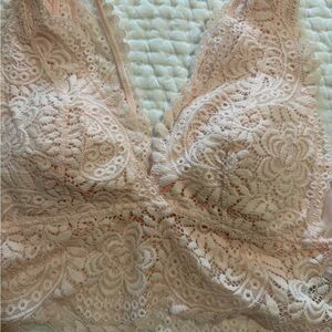 aerie Lace Bralette in Light Blush